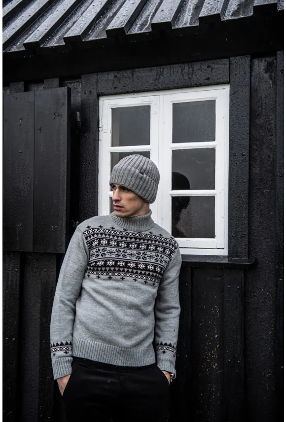 SWETER XMAS NATALE GOLF SZARY Z BAWEŁNĄ