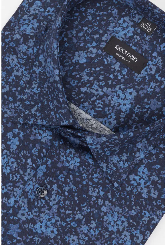 KOSZULA COLINE 3324E DŁUGI RĘKAW CUSTOM FIT GRANATOWA Z BAWEŁNY