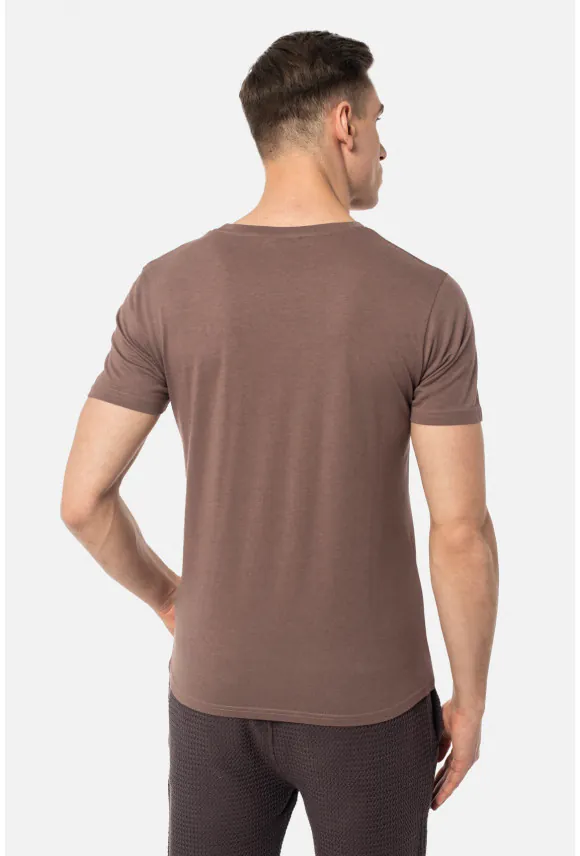 T SHIRT MUXAL FIOLETOWY 0001 Z MODALEM
