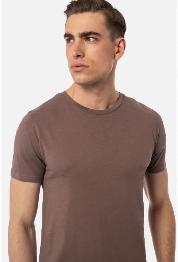 T SHIRT MUXAL FIOLETOWY 0001 Z MODALEM
