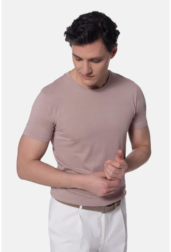 T SHIRT MUXAL RÓŻOWY Z MODALEM