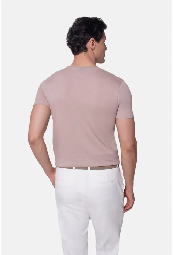 T SHIRT MUXAL RÓŻOWY Z MODALEM