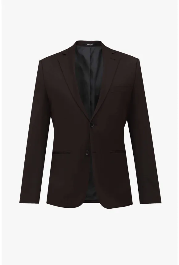 MARYNARKA FORMELLO BRĄZOWA SLIM FIT JEDNORZĘDOWA