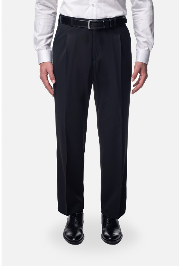 SPODNIE DAVALO WIDE LEG STRAIGHT CZARNE
