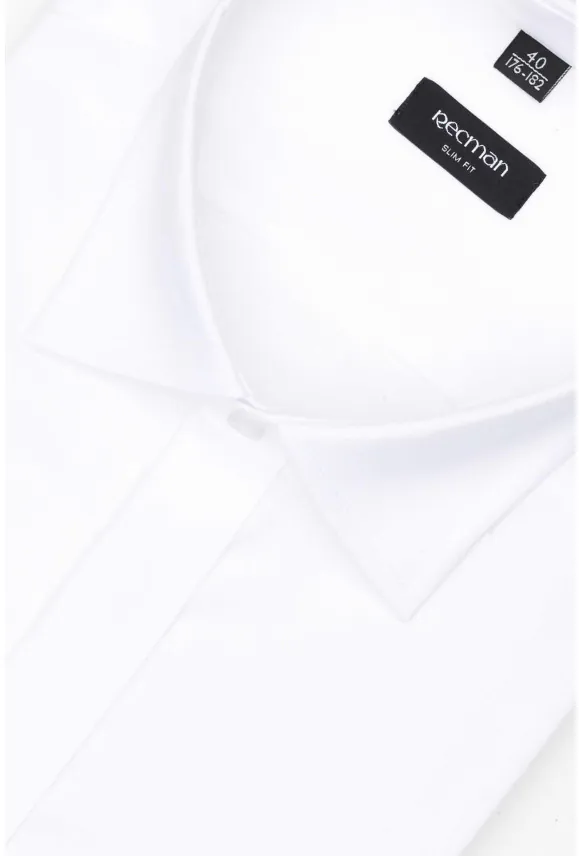 KOSZULA VERSONE 3555 DŁUGI RĘKAW SLIM FIT BIAŁA Z BAWEŁNY