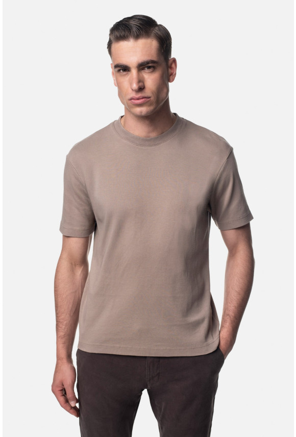 T SHIRT SEPINO BEŻOWY Z BAWEŁNY T SHIRT SEPINO BEŻOWY Z BAWEŁNY