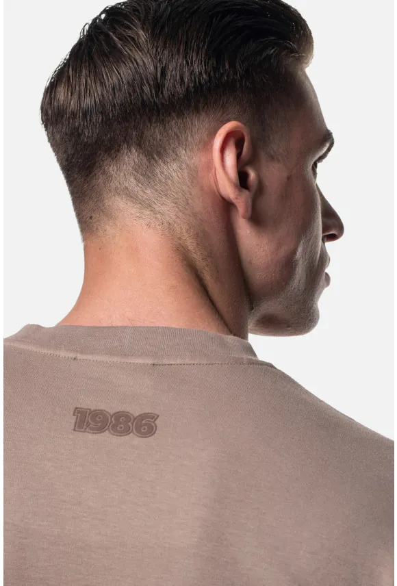 T SHIRT SEPINO BEŻOWY Z BAWEŁNY