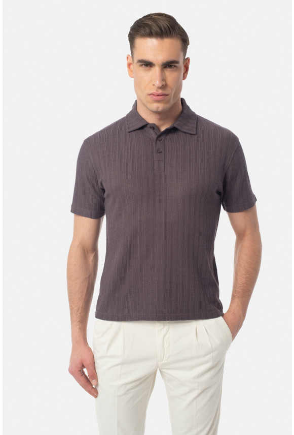 KOSZULKA POLO AVILA BRĄZOWA Z MODALEM KOSZULKA POLO AVILA BRĄZOWA Z MODALEM