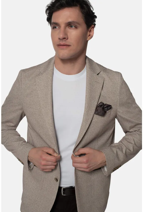 MARYNARKA TALANA BEŻOWA SLIM FIT JEDNORZĘDOWA