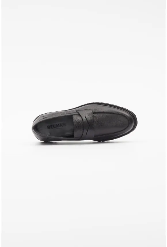 OBUWIE LOAFERSY M2605 CZARNE ZE SKÓRY NATURALNEJ