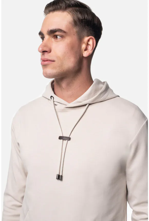 BLUZA HONDO Z OKRĄGŁYM DEKOLTEM BEŻOWA Z BAWEŁNY
