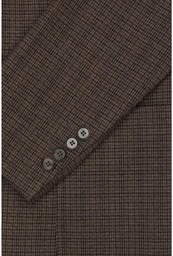 MARYNARKA PERSANO BRĄZOWA SLIM FIT JEDNORZĘDOWA
