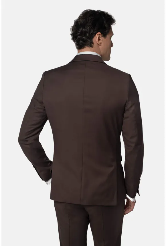 MARYNARKA DESANA BRĄZOWA SLIM FIT JEDNORZĘDOWA Z WEŁNĄ