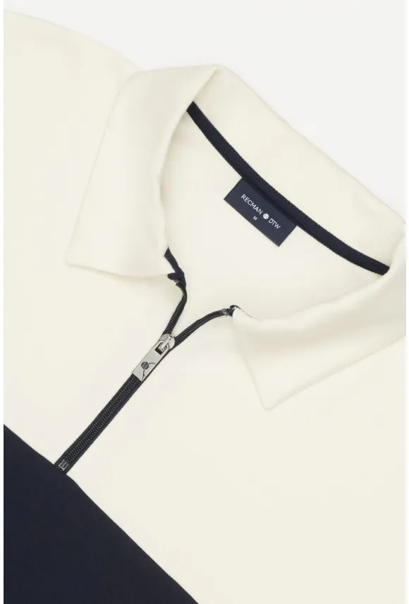 BLUZA TENNIS CLUB 203 TROYER/TYPU TROYER GRANATOWA Z MODALEM