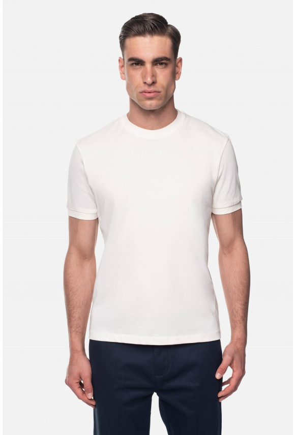 T SHIRT MORAND ECRU Z BAWEŁNY TYPU PIKA T SHIRT MORAND ECRU Z BAWEŁNY TYPU PIKA