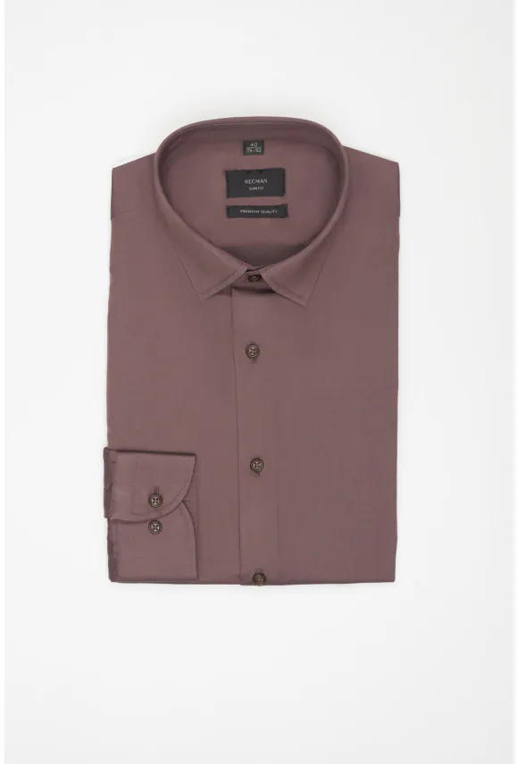 KOSZULA VERSONE 3308C DŁUGI RĘKAW SLIM FIT FIOLETOWA Z MODALEM