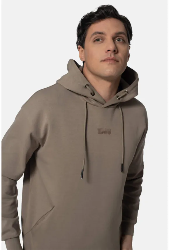 BLUZA PELOS Z OKRĄGŁYM DEKOLTEM BEŻOWA Z BAWEŁNY