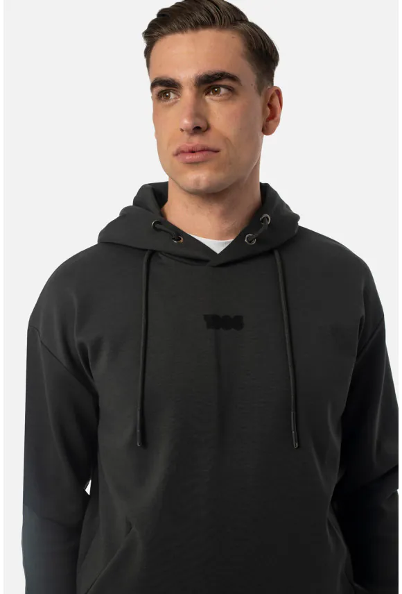 BLUZA PELOS Z OKRĄGŁYM DEKOLTEM GRAFITOWA Z BAWEŁNY