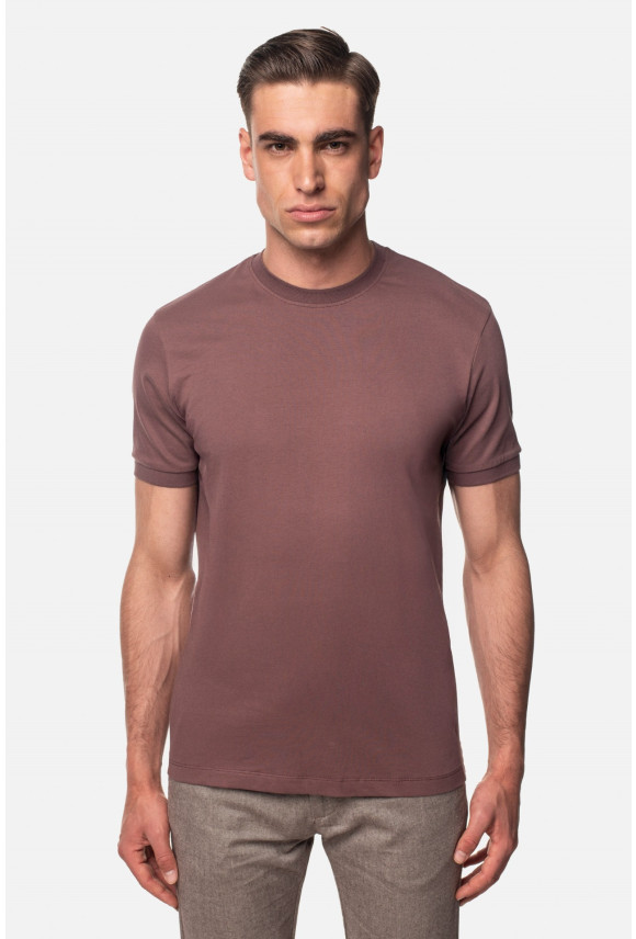 T SHIRT MORAND FIOLETOWY Z BAWEŁNY TYPU PIKA T SHIRT MORAND FIOLETOWY Z BAWEŁNY TYPU PIKA