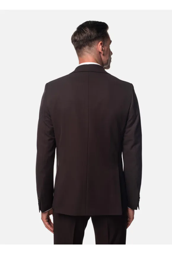MARYNARKA TASARTE BRĄZOWA SLIM FIT JEDNORZĘDOWA