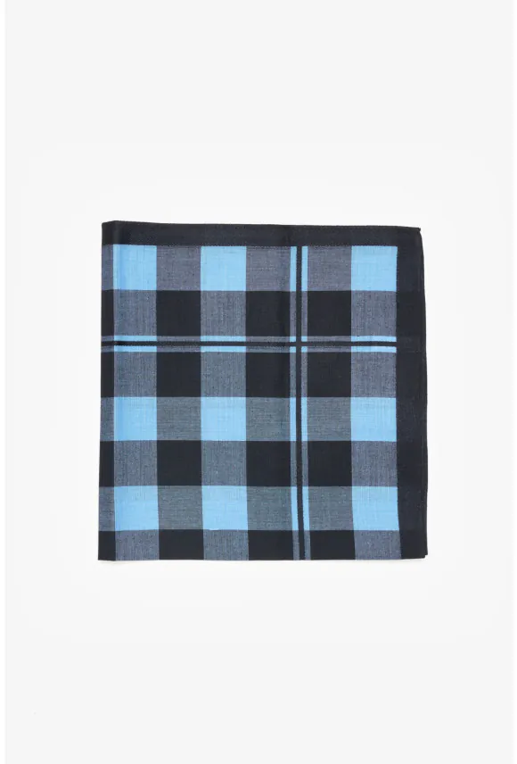 CHUSTECZKA PLAID NIEBIESKA
