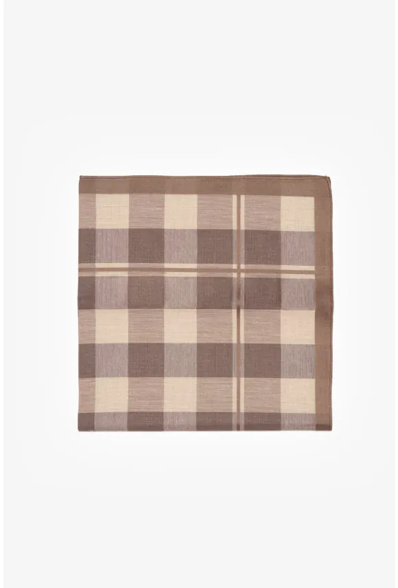 CHUSTECZKA PLAID BRĄZOWA