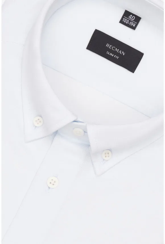 KOSZULA CORSINI 3314D DŁUGI RĘKAW SLIM FIT BŁĘKITNA Z BAWEŁNY