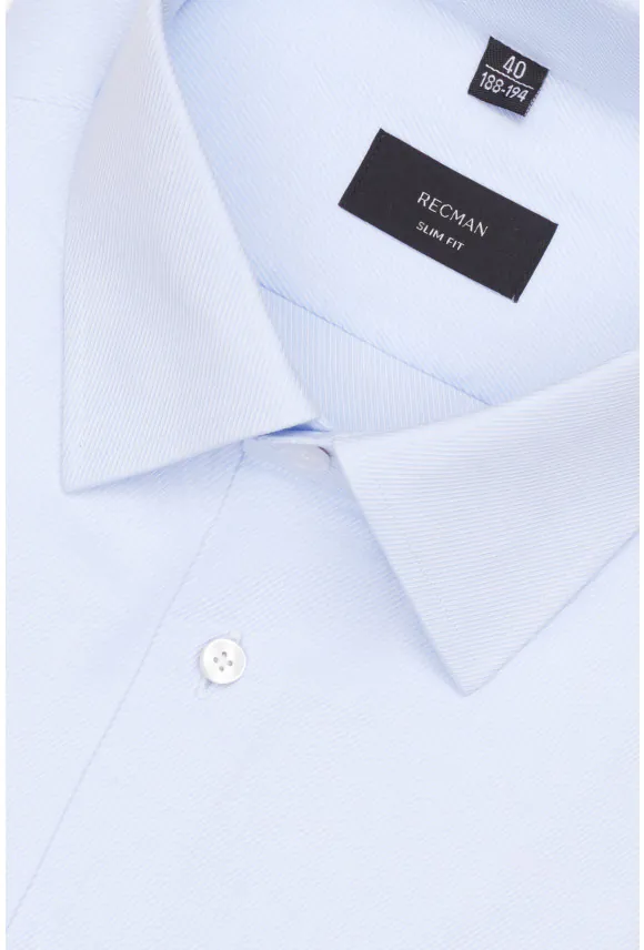 KOSZULA CORSINI 3346D DŁUGI RĘKAW SLIM FIT BŁĘKITNA Z BAWEŁNY