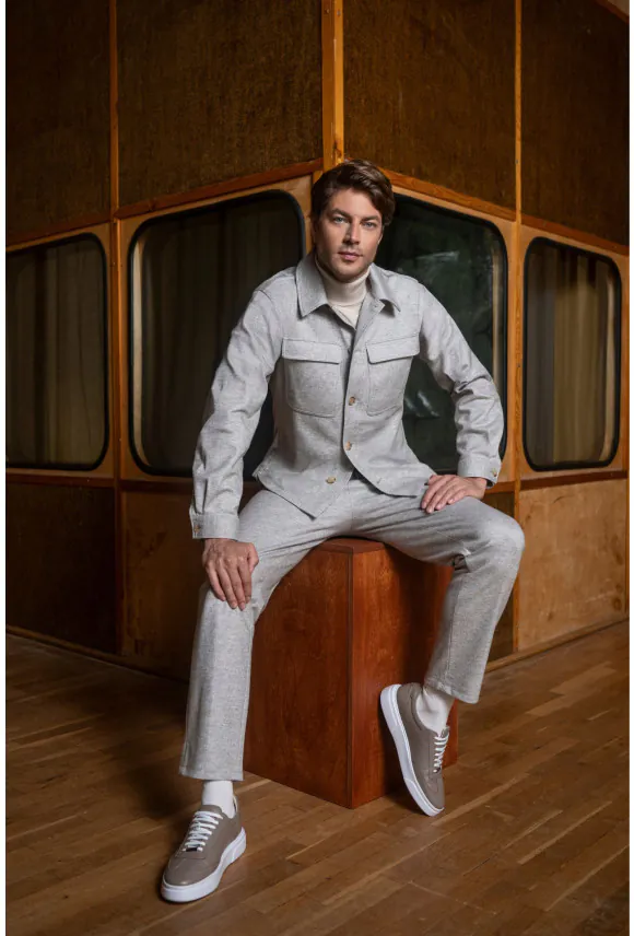SPODNIE MERANO RELAXED TAPERED BEŻOWE