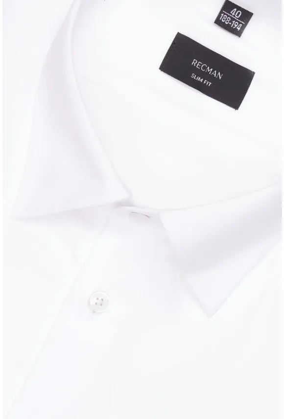 KOSZULA CORSINI 3347D DŁUGI RĘKAW SLIM FIT BIAŁA Z BAWEŁNY