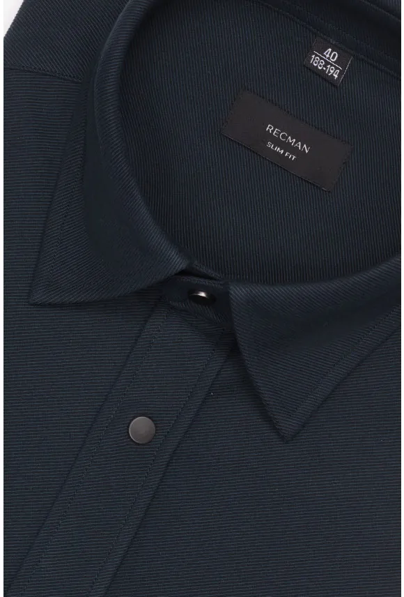 KOSZULA FORMENTO 3345D DŁUGI RĘKAW SLIM FIT ZIELONA Z BAWEŁNY