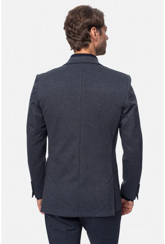 MARYNARKA ALONOS GRANATOWA SLIM FIT JEDNORZĘDOWA