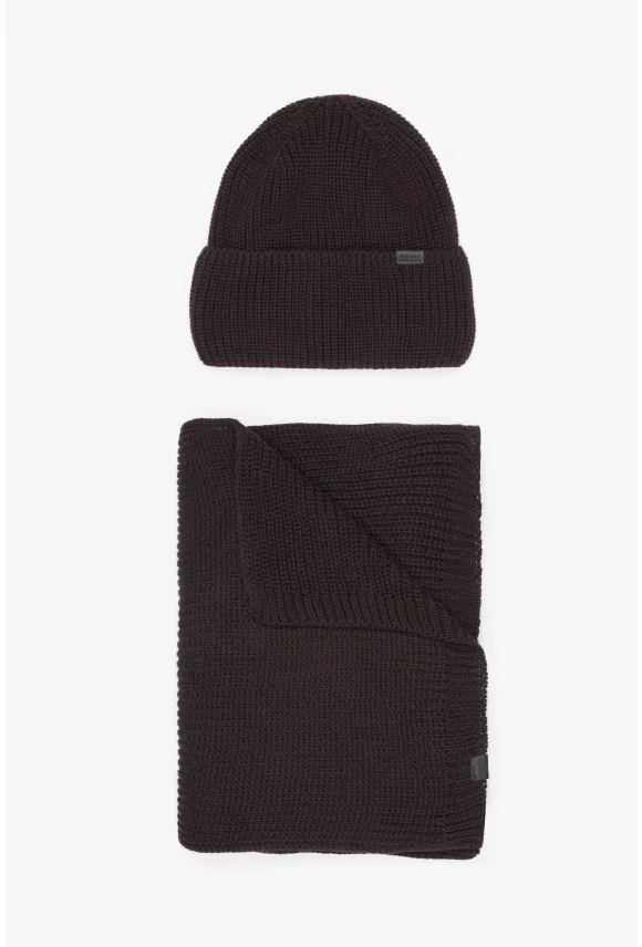 SZALIK BAURA BRĄZOWY Z BAWEŁNY