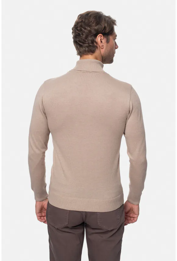 SWETER GROTTON GOLF BEŻOWY 0003 Z BAWEŁNĄ