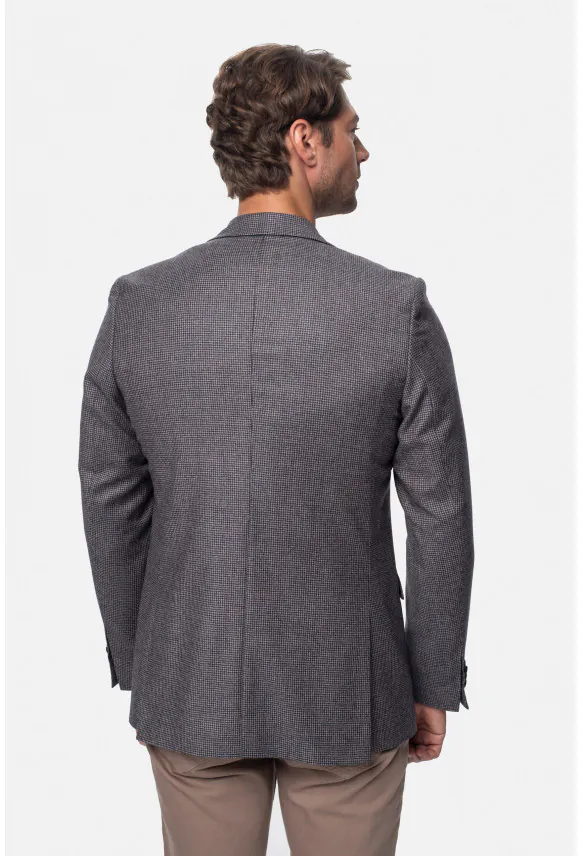 MARYNARKA MARLAND SZARA SLIM FIT JEDNORZĘDOWA Z WEŁNY