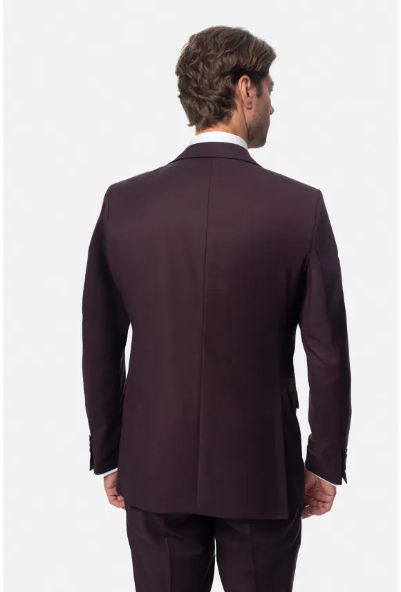 MARYNARKA MIRABEL BORDOWA SLIM FIT JEDNORZĘDOWA Z WEŁNĄ
