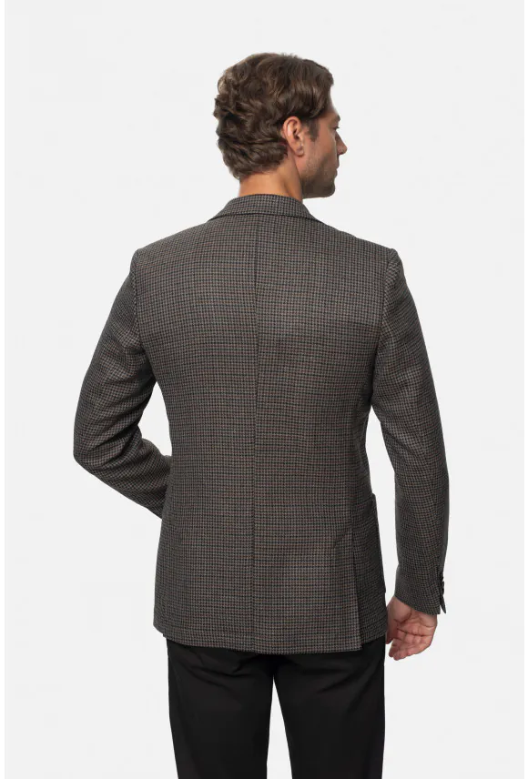 MARYNARKA LAREDO BRĄZOWA SLIM FIT JEDNORZĘDOWA Z WEŁNY