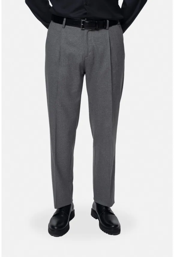 SPODNIE RABADE RELAXED TAPERED SZARE