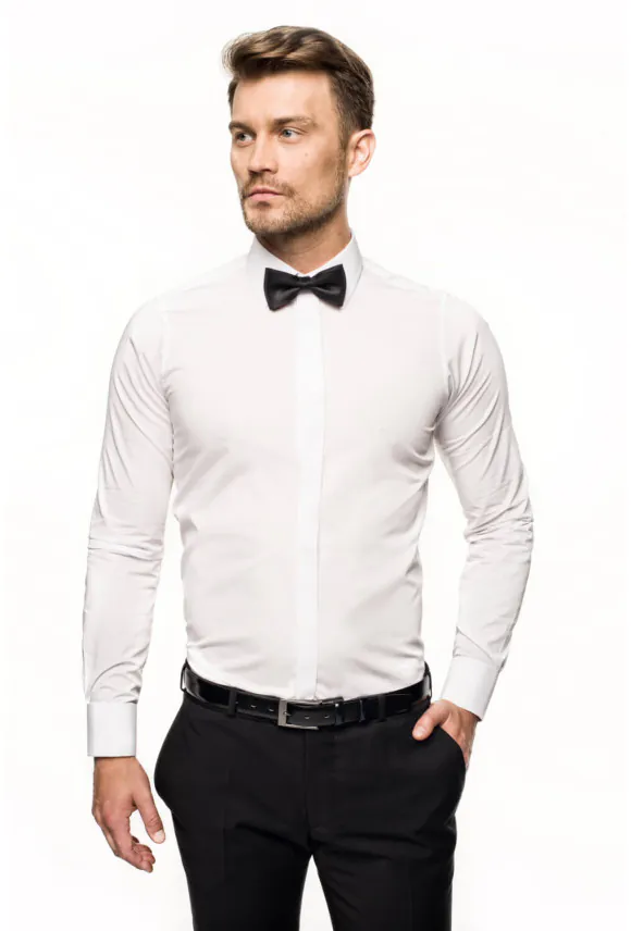 KOSZULA SAVERNE2 9001 SP SLIM FIT BIAŁA