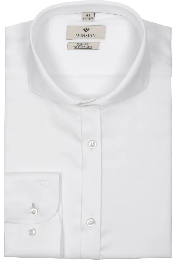 KOSZULA WINCODE 2110 DŁUGI RĘKAW SLIM FIT BIAŁY