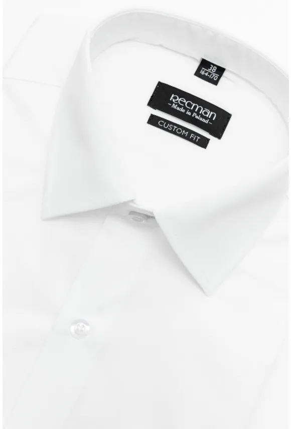 KOSZULA VERSONE 9001 DŁUGI RĘKAW CUSTOM FIT BIAŁA