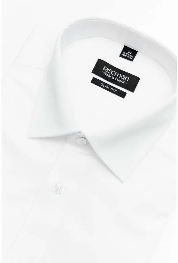 KOSZULA VERSONE 9001 DŁUGI RĘKAW SLIM FIT BIAŁA