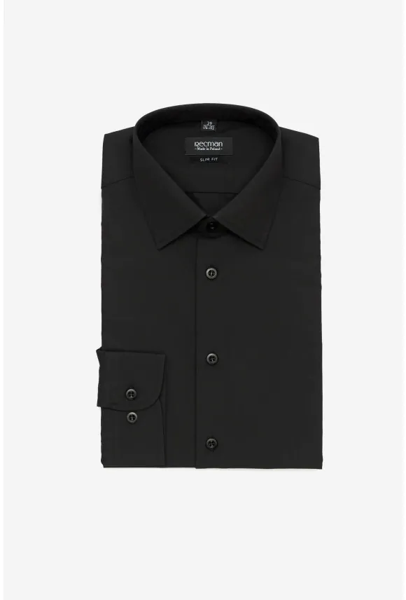 KOSZULA VERSONE COD4 DŁUGI RĘKAW SLIM FIT CZERŃ