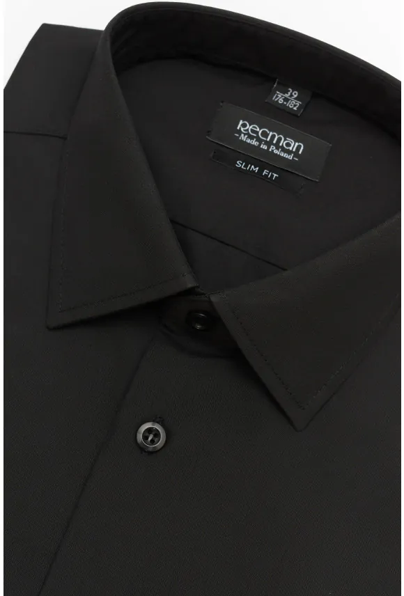 KOSZULA VERSONE COD4 DŁUGI RĘKAW SLIM FIT CZERŃ