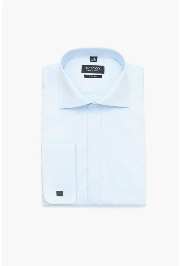 KOSZULA VERSONE 2509 SP SLIM FIT NIEBIESKA