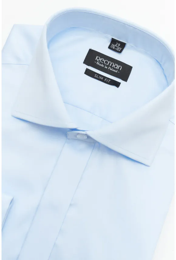 KOSZULA VERSONE 2509 SP SLIM FIT NIEBIESKA