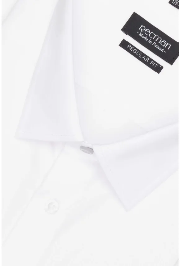 KOSZULA VERSONE 9001 KRÓTKI RĘKAW REGULAR FIT BIAŁA