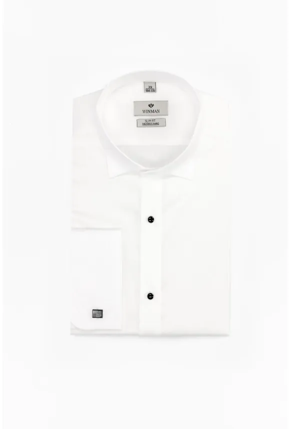 KOSZULA WINCASS 2738 SP SLIM FIT ECRU
